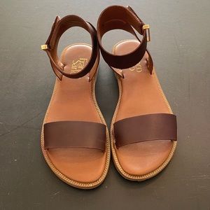 Franco Sarto leather ankle sandals